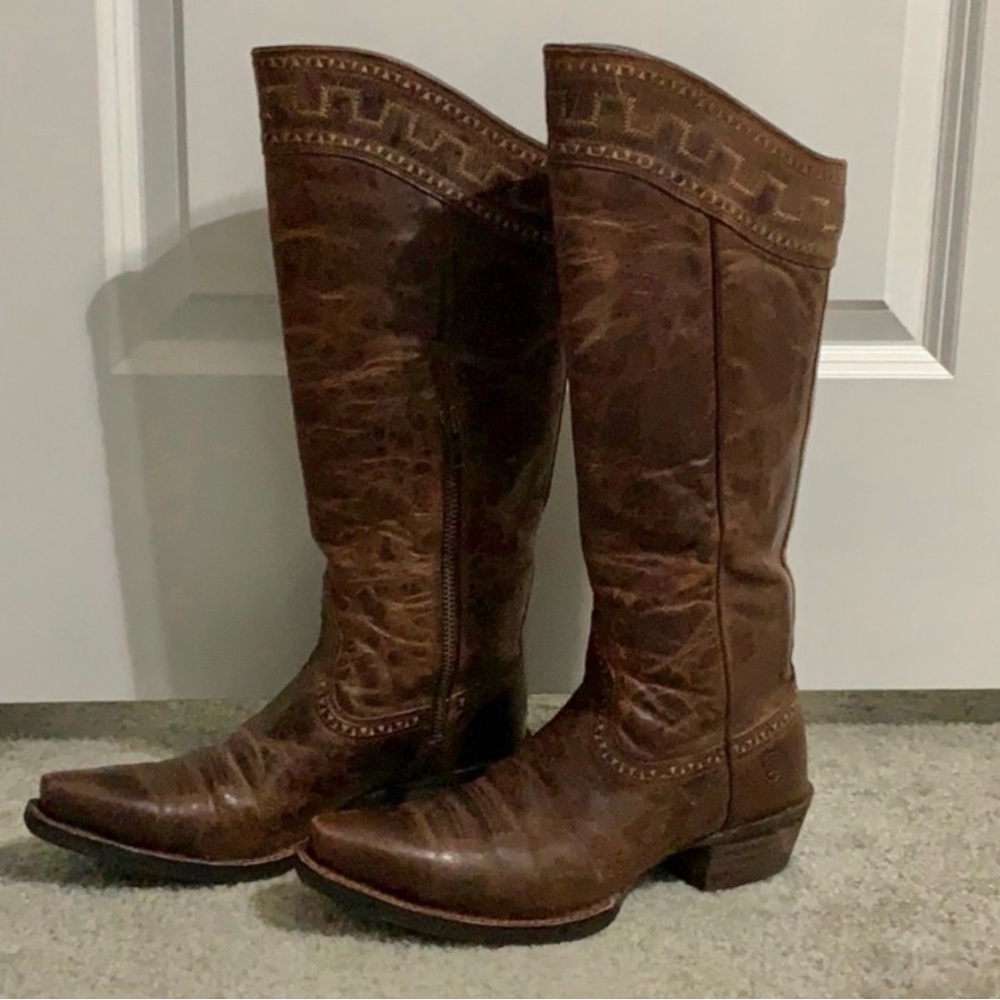 Ariat Tan Leather Cowboy Boots